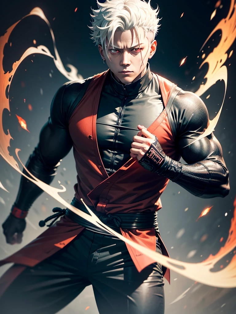 Create the look of the mahoraga (Jujutsu Kaisen)if it were with a human