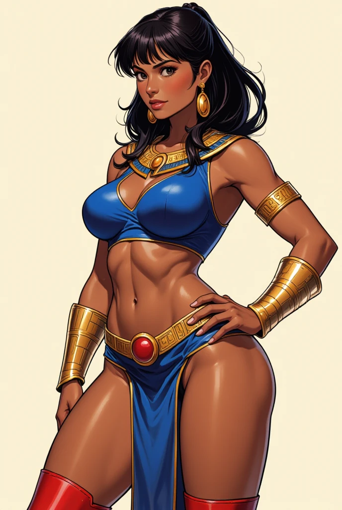 Marvel Comics, (emote:1), Jourdan Dunn dressed as Dejah Thoris, by Frank cho and HR Geiger, barsoom, (sexy), black hair, ornate diadem, nearly naked, (1girl:1), Gray background, (NSFW), delicate hands, action pose