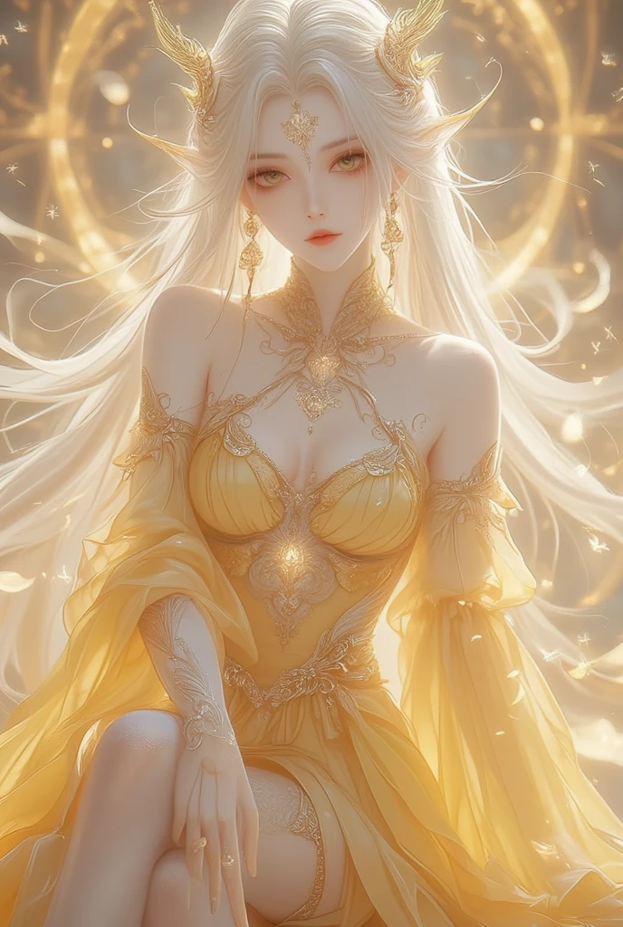 (best quality,4k,8k,highres,masterpiece:1.2),ultra-detailed,realistic,beautiful girl,golden long hair,angelic halo,white angel wings,fantasy style,vivid colors,soft lighting,ethereal atmosphere,natural surroundings,serene expression,sheer dress,floating,graceful posture,airy feel