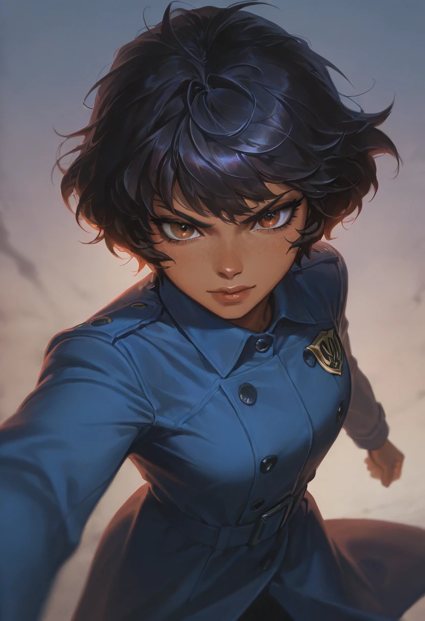 (samdoesart:1.1) (dreamlikeart:1) long shot of a beautiful young lady, short hair, (medieval:1.2), masterpiece, intense shadows, ambient light, illustration, (thick outlines:1.2), cartoon, highres, drawn by Inoue Takehiko, (Yoji Shinkawa:1.1), (kuvshinov:1)