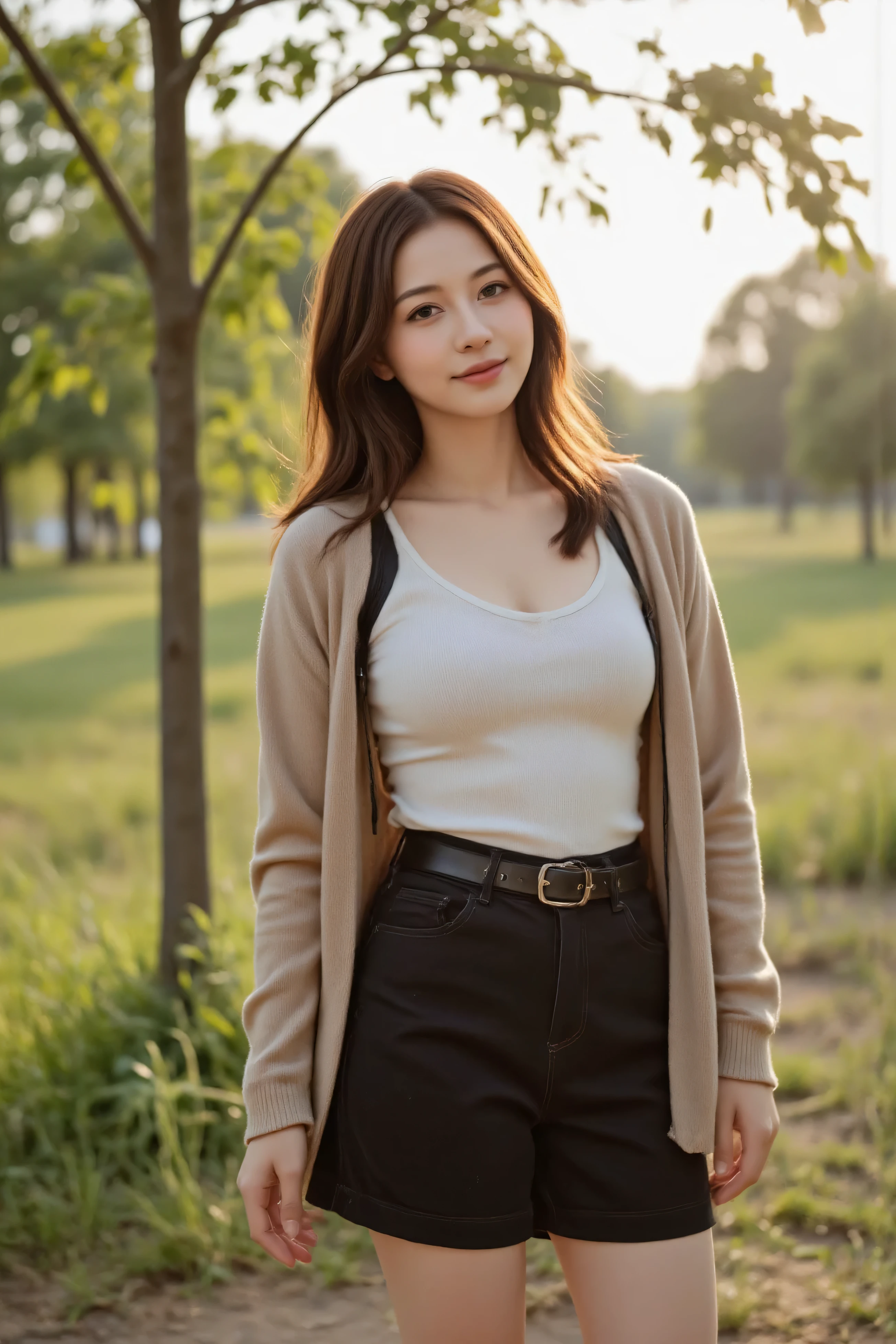 25 year old female 1 、(real、looks like a picture、live-action、8k、real、 RAW photo、best image quality:1.4)、 SLR during homework、 RAW photo、best image quality、real、High Definition CG Unity 8k Wallpaper、Depth of Note Realm、cinematic light、lens flare、ray tracing、real background、(( super high density skin))、(during the daytime:1.38)、(( gentle smile))、smile、teeth and laugh、 Gold, highlight color hairstyle, long hair, wavy hair、Adding tranquility to the scene、Grass background、 in the woods、dynamic pose、Action Poses