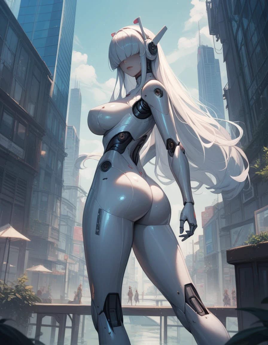 cinematic,Arkonidina, red iris, Stunning white hair of a beautiful woman in micro rope bikini standing in a futuristic setting. Beautiful leg with long barrel socks She is in the setting of a mysterious city embraced by a galaxy full of stars, representando a prosperidade. Sua pele de porcelana brilha, radiating ethereal beauty. Her long flowing white hair, pure as freshly fallen snow, caem em cascata pelos ombros e busto, emphasizing your real presence. Overknee boot socks lying on a tree. fantastic eyes,((imagem frente e verso da personagem))fotorrealista