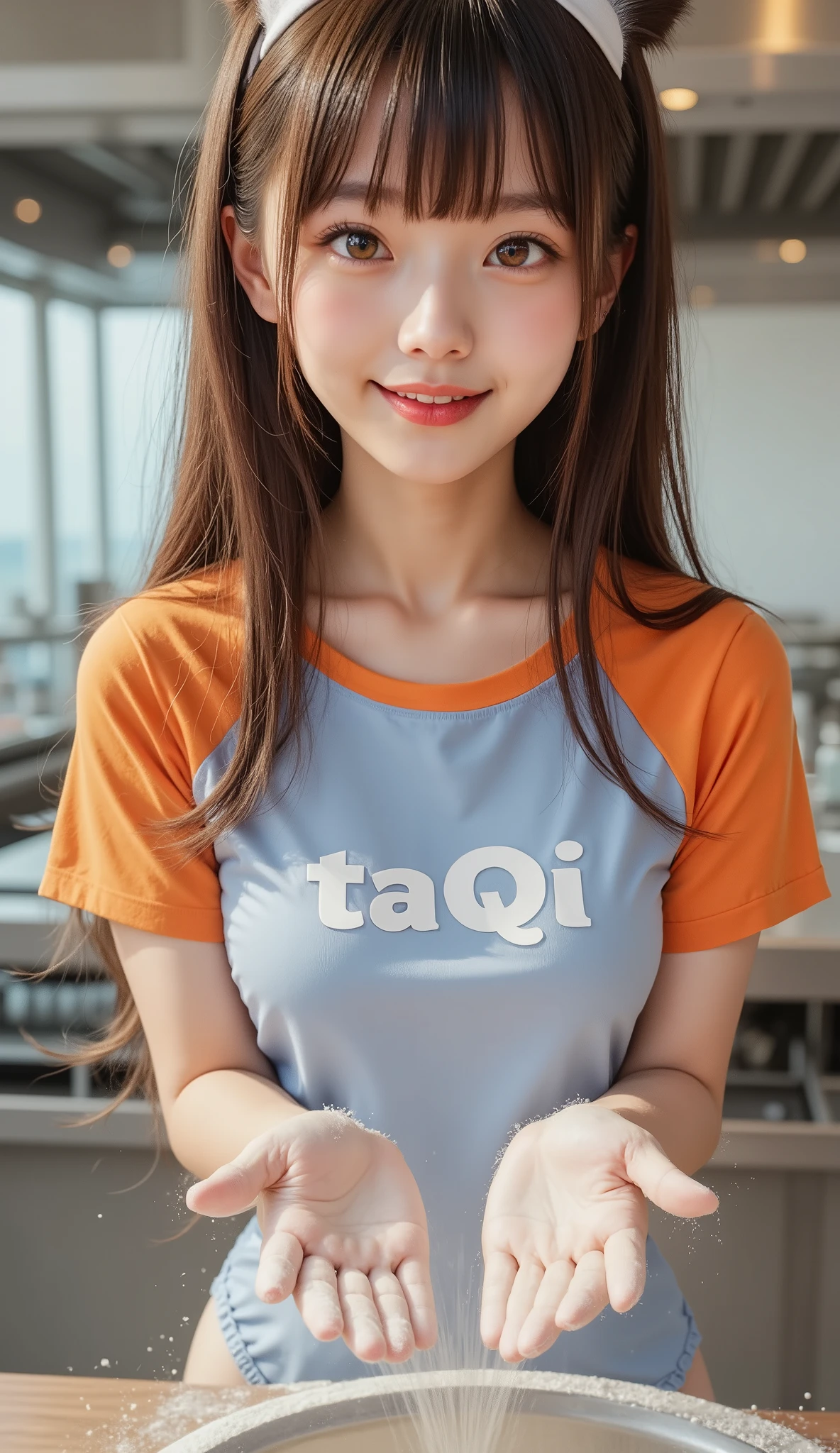 score_9, score_8_up, score_7_up, 1girl, japanese girl, cute, kawaii, beautiful face, perfect face, perfect body, smile, oversized t-shirts, big t-shirts, detailed eyes, shiny skin, standing, on side, gigantic breasts, skinny, looking at viewer, cowboy shot, face focus, depth of field, simple background, outdoors, park, jpn-girl, extremely detailed, professional lighting