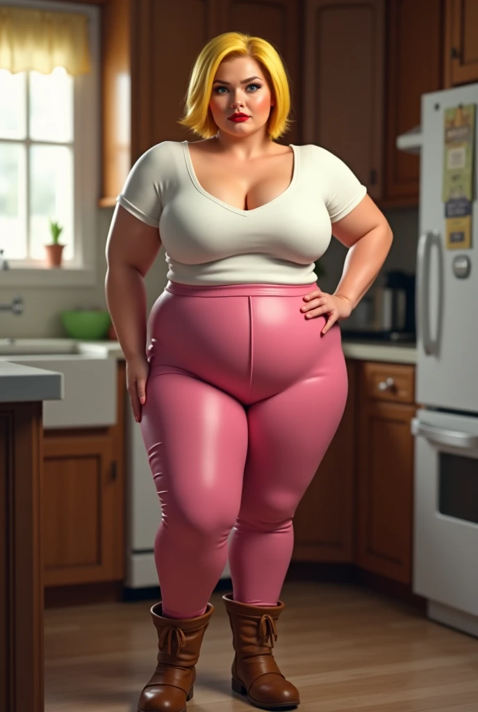 Enormous booty granny wearing lingerie in kitchen showing off booty for viewer   ,full body , very large bosum ,very large cheeks,very large thighs, very wide hips,largest haunches ever, accentuated curves, ssbbw , showing off enormous booty to viewer, granny twerking 