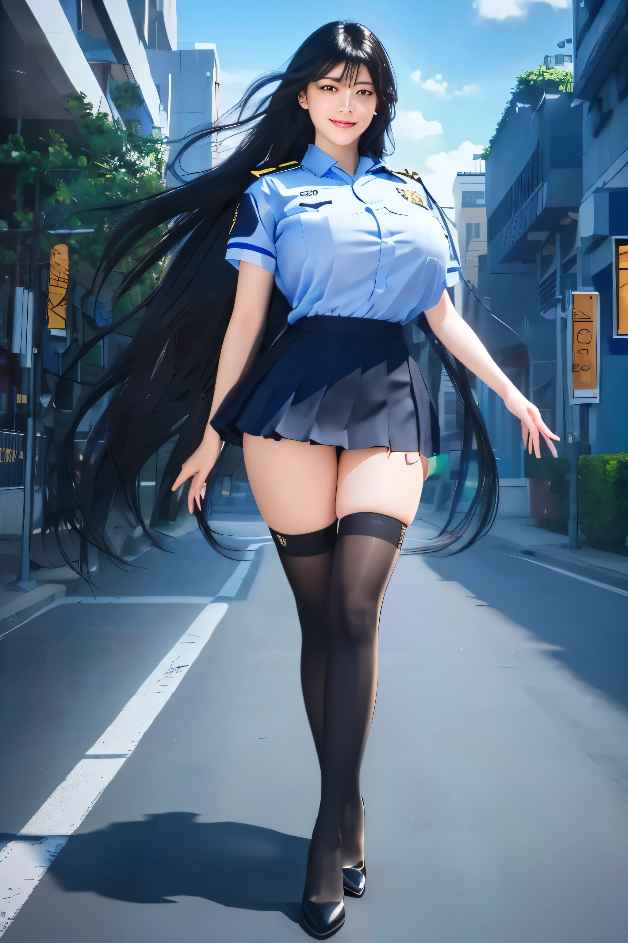One adult woman, In the crowd, Laura S... Alseid (Long dark blue hair, Ponytail and side bangs, Huge breasts), (Inspired by the cold steel road) In uniform, M-shaped legs,Completely naked, At the Military Academy, Embarrassing,A large number of people々,Looking away,Black pubic hair,Nipples,Exposed in public,Fully exposed,Anal Public