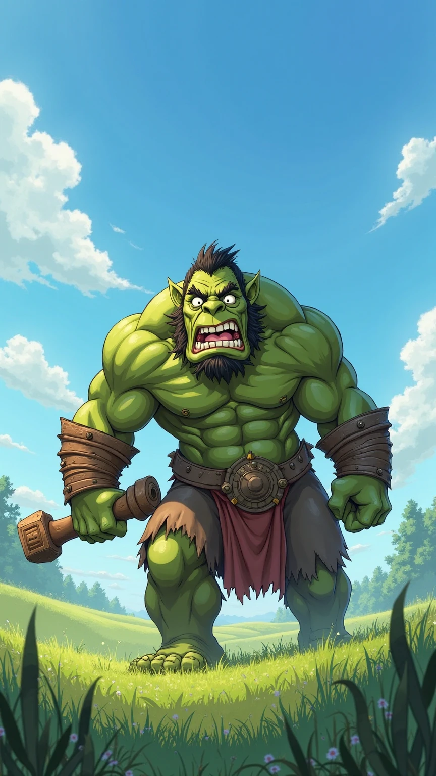 Old goblin, muscular,big body,muscle goblin,old goblin