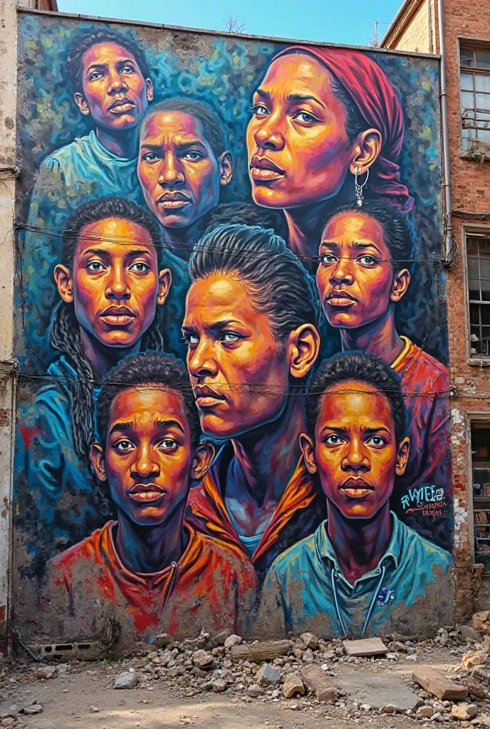 Make a mural about the no to the sexual exploitation and trade of children in Medellin