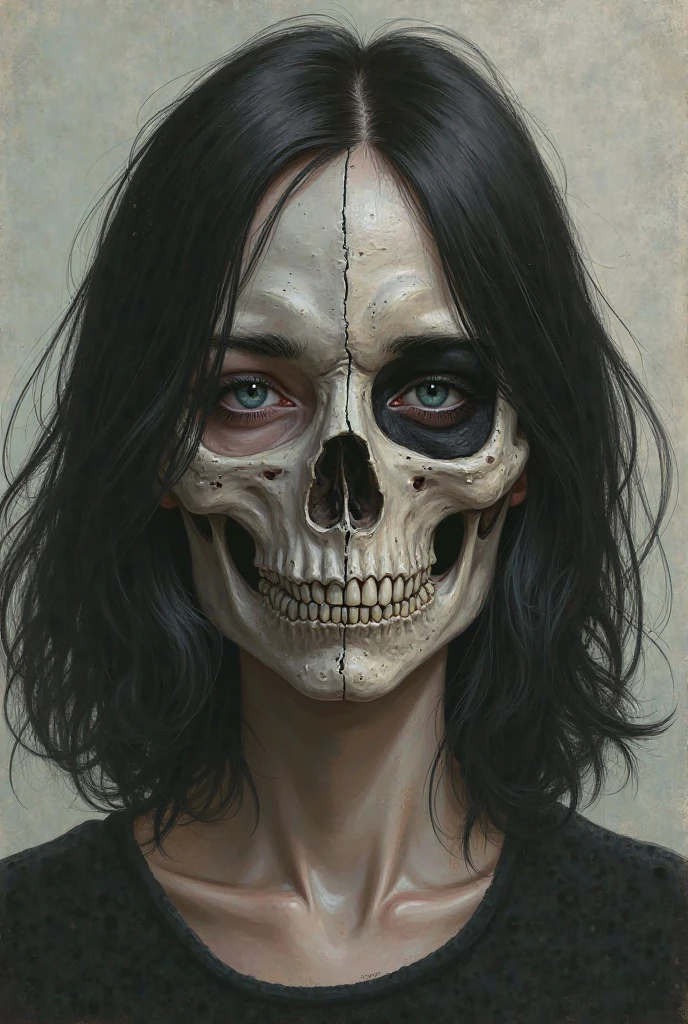 a woman with a horrifying face, extremely ugly and distorted features, sunken eyes, gaping mouth, rotting skin, a skeletal body, unhealthy and uncomfortable appearance, in a dark, unsettling horror atmosphere, highly detailed, photorealistic, 8k, best quality