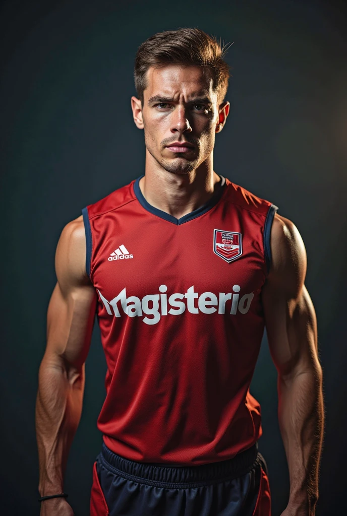 (extremely detailed and realistic masterpiece of an) ((muscular male soccer 12 years old)),manchester united shirt (color Red), Bigpenis (????? and sperm size 58).
