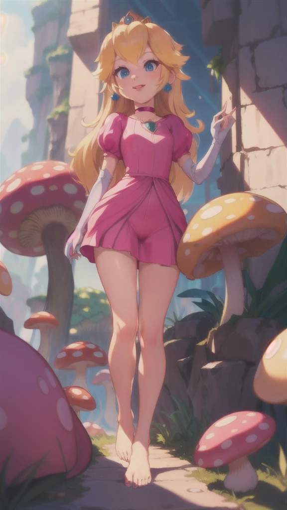 fluttershy from the movie "Mlp equestria girls" , sad, looking at the viewer, Lifts up her dress to show her sexy pink panty, pink thigh high stockings, garter belt in each stocking, hair flower, yellow dress, In a forest, at night, from below, backwards, shows her buttocks, POV: I look at her.