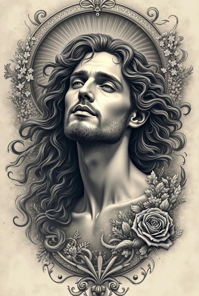tall man, muscular, medieval tattoos, ultra detailed face, medium hair, brown hair, golden skin, masterpiece, best quality, extremely detailed, Hyper realistic, Photorealistic, 8k, 4k.
