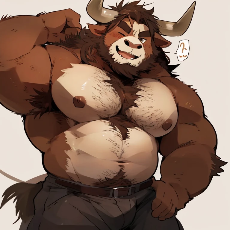 Solo, anthro, male (((cow, green eyes, green Iris, black pupils, muscular, huge pecs, pink nipples, muscle gut, black hair, white body, white fur, black spots, facial spots, pink nose, facial hair, subtle beard, nose piercing, hairy body, horns, tail, black thong, big bulge))) standing, smirking, pec squeeze, forest, night time, full moon, perfect anatomy, full body, by darkgem, by mystikfox61, by glitter trap boy