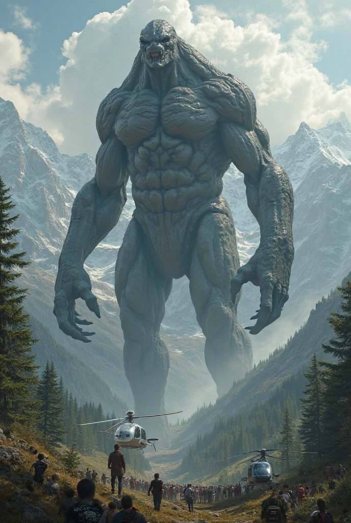 Size scale of a colossal-sized creature