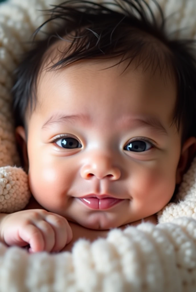 best quality,4k,8k,highres,masterpiece:1.2),ultra-detailed,(realistic,photorealistic,photo-realistic:1.37),HDR,UHD,studio lighting,ultra-fine painting,sharp focus,physically-based rendering,extreme detail description,professional,vivid colors,bokeh,portrait,cute baby,baby girl,baby sucking pacifier,baby in crib,baby blanket,soft lighting,warm color tones,tender moment,peaceful expression. 2 year. Sawo matang skin. Pigtail hairstyles. Biy eyes.