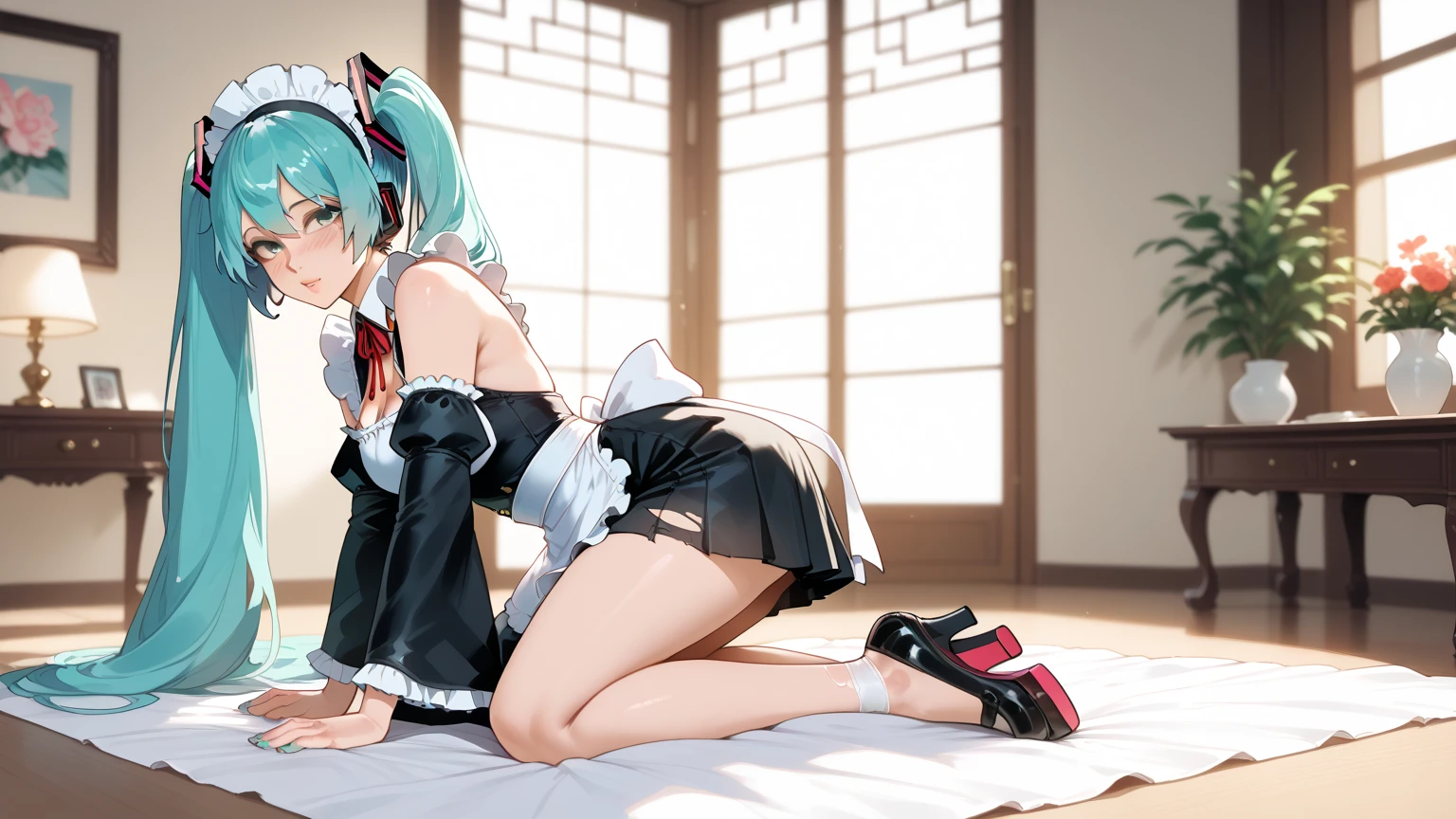 NSFW,masterpiece,Highest quality,High resolution,Super detailed,Sinon\(Sword Art Online\),Bare shoulders,Removable sleeves,Hand guard,leotard,Cape,Frilled mini skirt,gem, hair ornaments, Hair Clip,Thigh straps,Embarrassed,Expecting face,(Lust),(Estrus),((Ecstasy face)),blush,(tears),Fantasy,inn,bedroom,(Middle-aged men),(Having sex),Insert,Creampie,,forcibly,(rape),Lying down,Prone,Lift your butt,Spread your legs,(aphrodisiac),From the side,(Squirting)