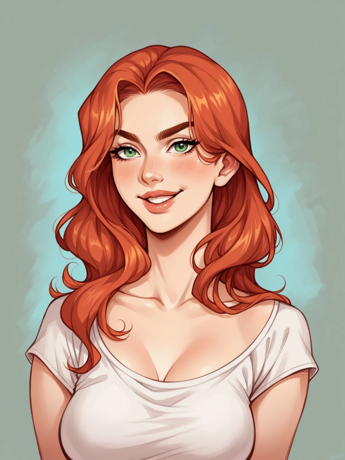 Redhead similar to Brazilian actress Marina Rui Barbosa