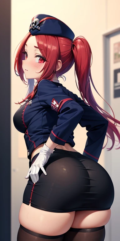((Best quality)), ((Masterpiece)), (Detailed), Perfect face, Red eyes, red long hair, male, Blue and red clothes, Cowboy shot, Chigiri Hyoma, soccer ball, Sports uniform, Red Tiger Plushie, Red halo, (Detailed, sharp details:1.3),(Masterpiece:1.3), 1 boy, Innocent expression, Skin texture, cute, (Masterpiece, Best quality, High quality, High accuracy, ultra-Detailedة:1.1), male Single, Masterpiece, Anime, Masterpiece, Full body, in the fresh air, Masterpiece, Best quality, ultra-high-Detailedة, (White and supple skin), Sophisticated appearance, Well-defined linear segment of muscle, Best quality:1.2), Looking at the scenes, Glowing eyes, Single, beautiful Red eyes, Floating hearts, Heart Eyes, Stunning 4K art style, Cool eyes, Cool eye effects, Radiant lights, Sanpaku, 1 male, long hair, holding a soccer ball, Short sleeves, Great thighs and ass, Stunning 4K style, 8k, blushing, Fishnet upper thigh highs, goth outfit, Ripped socks, Torn upper thigh, pink striped thigh high socks, thigh highs, pink thigh highs, pink colored thigh highs, cute smile, red yoga pants, blowing winds, blush, bulge, small cock, small balls, cock showing through pants, posing for the camera, looking at camera, oil on body, oiled up, supple skin, red skirt, bulge through skirt, bulge showing through skirt, looking down while showing eyes, cute, flustered, dominated