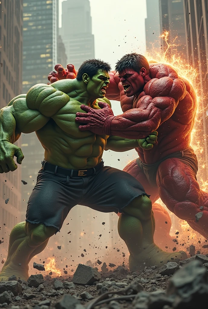 Hulk versus Red hulk