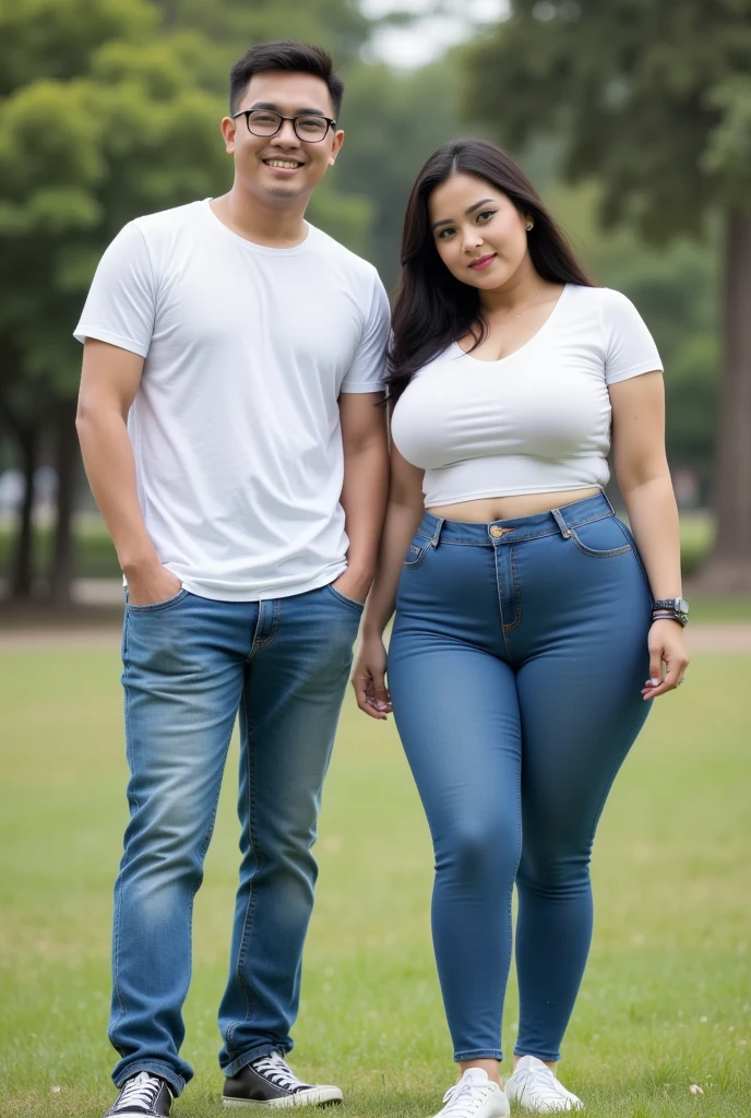 charming Indian Curvy gf romantically grabbing front her handsome boyfriend .