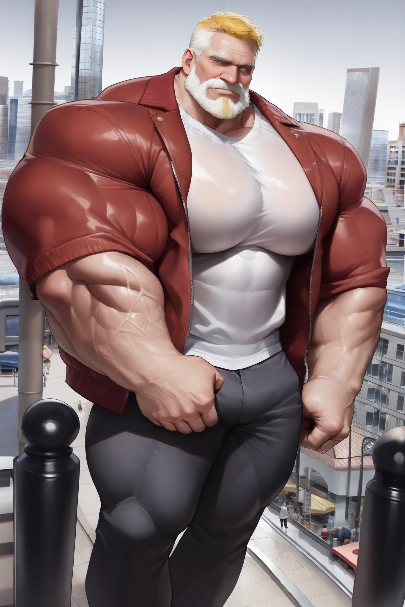 1 muscular man wrapped in rice milk cream turtleneck Slime, lying on a large white Slime bed, with a large number of white Slime bubbles on the bed, wearing sunglasses, open mouth, Buzz Cut, tall and burly, muscular! Tall burly, sneak suit, symmetrical yellow-red striped texture design, thickened thermal tights, sexy thick legs, super buff and cool, high resolution committee, character design (Resident Evil - Chris Redfield), rough big feet, white cotton socks, attractive strong men, warm and soft lights shining on the body