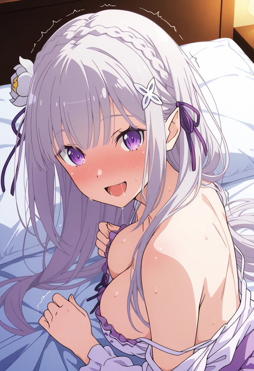 Cute little beautiful girl、naked、Nipples(blush)、Embarrassed、Spread your legs and have sex