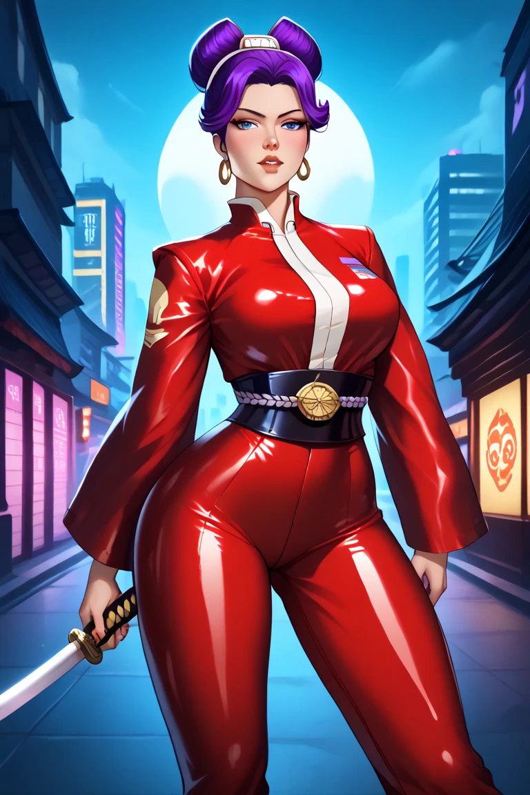 (Asian SuperWoman, Malaysian, huge breasts, athletic, slim waist, big hips, big eyes, Hijab with uniform symbol, tattered uniform) in a desperate fight with (Cannibal Corpse| Ninja)