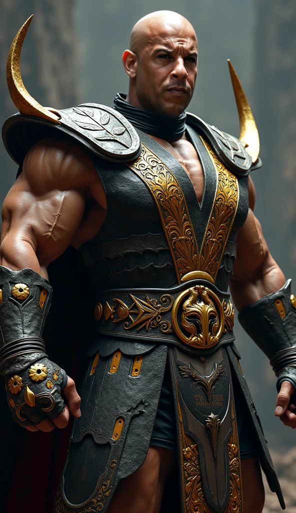 (masterpiece), (realistic), 8k, RAW photo, very wide shot, octane render, unreal engine, volumetrics dtx, (film grain, bokeh, blurry foreground) A very dirty and littered place. as game Mortal Kombat scene