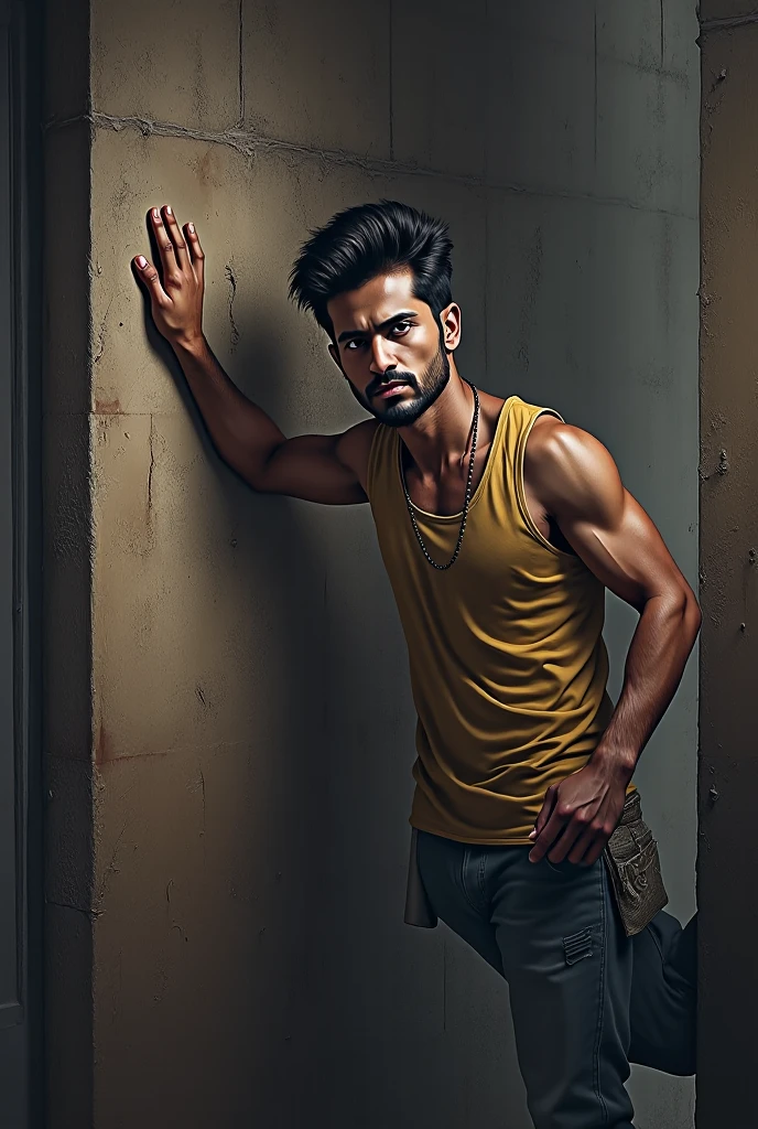 slim indian boy, indian pop idol, ((dirty ship)), ((top-quality, 8K, tmasterpiece: 1.3)), lock focus: 1.2, Handsome guy with perfect figure: 1.4, Detailed depiction of facial and skin textures, 詳細な目, skiny, Handsome face, Symmetrical face, whole-length, Thigh thick, Dirty and old clothes,dirty riverside