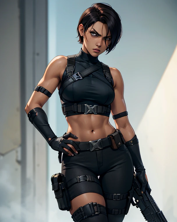 Male arab modern terrorist, terrorist, black short balaclava, black bandage, white eyes, black clothes, black pants, thin waist, sexy body, femboy, light skin, makeup, black eyeliner, big eyelashes, black eyeshadow, metal choker, pale skin, desert, night, lying on back, legs