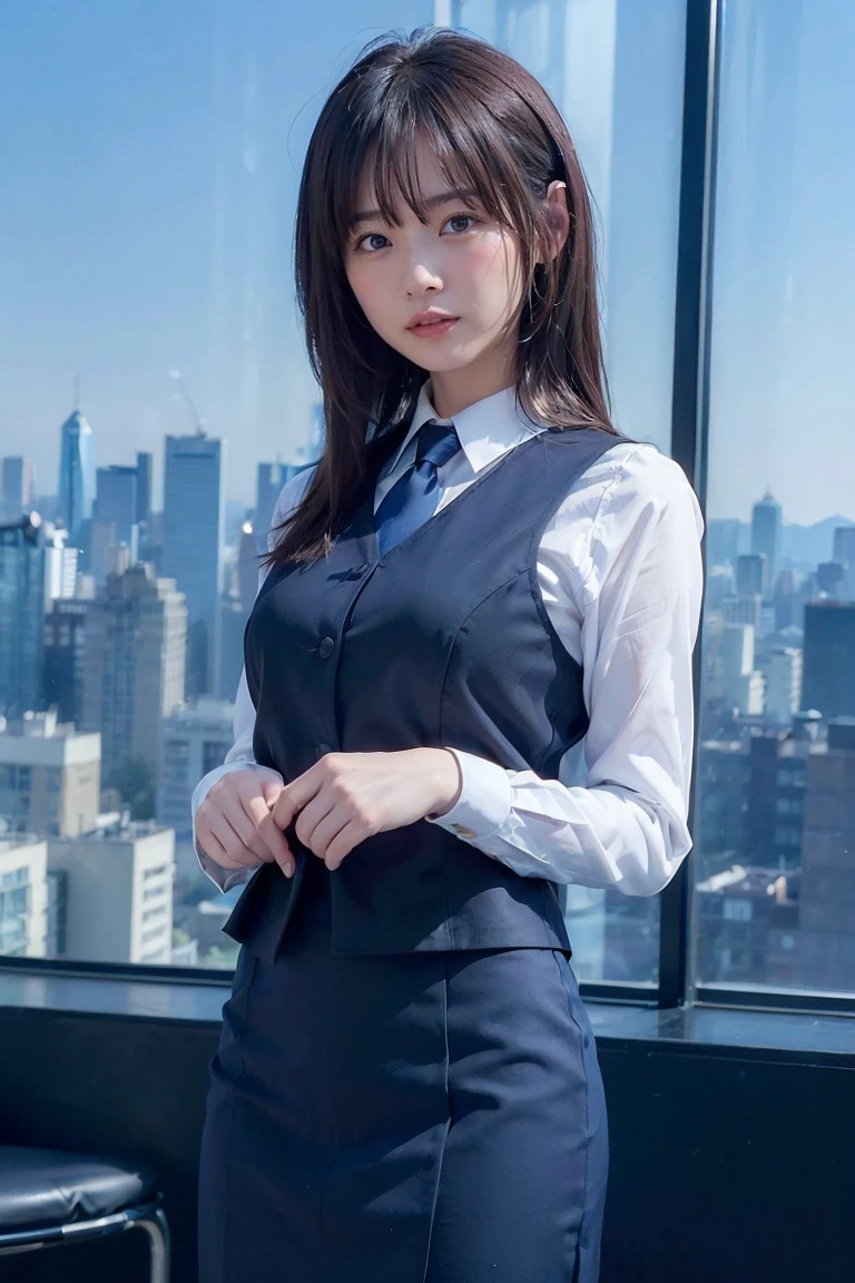 Japanese beauty、A slip is visible from under her office uniform., Not wearing a skirt, business clothes, woman wearing office dress, Work clothes, Work clothes, catalog photo, from me, Detailed image, business clothes装, Image Center, grey, Slip is visible、Chemise in sight、
