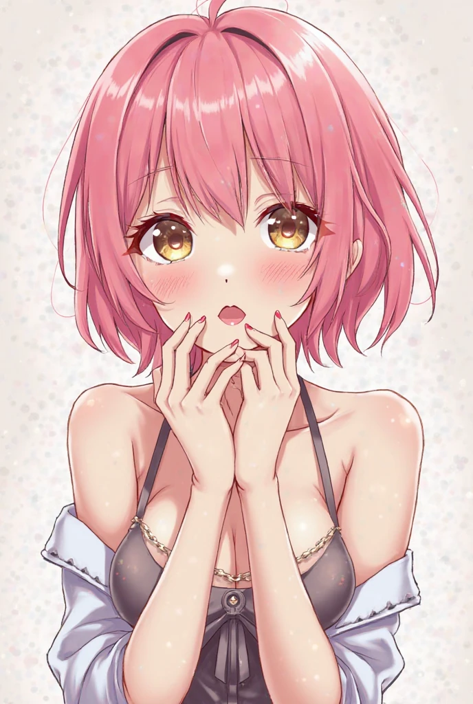 ((Naked))、(Small breasts and visible nipples)、(One super beautiful girl)、Manaka Komaki、Very detailed、(8k, RAW Photos, Highest quality, masterpiece:1.2), (extremely detailed 8k wallpaper),Professional Lighting,Sharp focus, Depth of written boundary、(((Detailed and accurate face))),(((head shot)))、Ticker,((Pink short bob、Fluffy curly hair))、((Highest quality)), ((masterpiece)), ((Perfect Face))、((Just before climax、orgasm、Blushed、??????? face、Ahegao))、((Please close your eyes tightly.))、((Please raise your hand)),((Vertical movement effect))、pillow