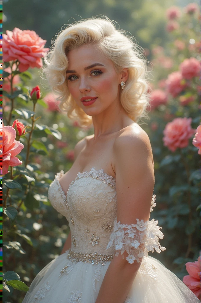 Marilyn Monroe, (grass green eyes), ((perfect eye)), (eyeliner), (matte lipstick), (((insanely detailed face)))