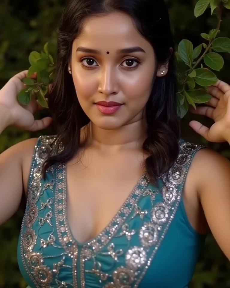 A NSFW image of Sai pallavi a sexy curvy and fairness pornstar(sexiest structured woman) wears tiny tie-able extreme mini-micro bikini swimsuit (50DDD size) that only Covers the nipples, biggest cleavage, hugest sized swooping brest, biggest bouncing Brest, longest hair, doing exotic poses on a bed, very lively expressions, hair and body is highlighted using natural realistic lighting, full body image capture from head to toe, the photo is in 32K ultra realistic master piece quality.