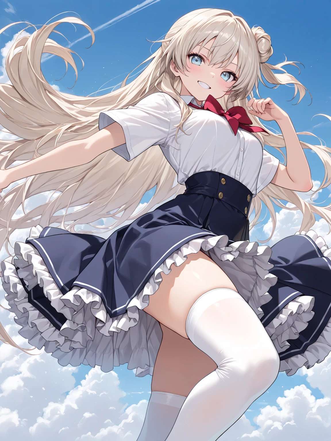 A strong wind exposes her white cotton panties、A strong wind exposes her white cotton panties、Kyoko Otonashi Maison Ikkoku Low Angle、Long skirt、強風でHolding the flipping skirt with your hand、A strong wind exposes her white cotton panties、:((Holding the flipping skirt with your hand))