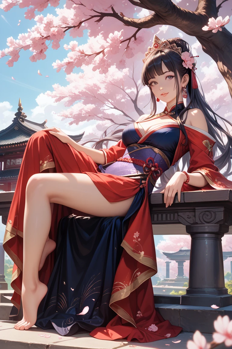 masterpiece, The best quality at the best., 1 woman, mature woman, elegant, china idol, Ancient China,