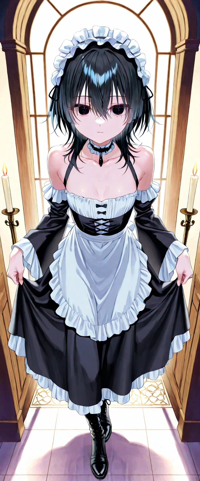 ugliness. Neo-Gothic. glomy. inkpunk minimalism. Tim Burton. Corpse Bride.white wedding gown,white dresses,Red eyes,Pale skin,Black color hair,In the dark,Dark environment,Plenty of tombstones,In the cemetery,White flowers,The body is covered with sutures,Twist your body,
