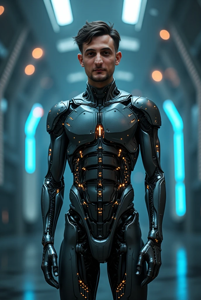 MPman has a body made of material that can direct and control magnetic fields. The body has a shining silver color and is covered by a magnetic grip that can change shape as needed. He has eyes that shine with a magnetic blue light.

MPman has the ability to create strong magnetic fields to protect himself or influence objects around him. He is also able to use magnetic fields to levitate in the air or create powerful magnetic energy-based attacks. Additionally, MPman has the ability to detect energy and magnetic fields in his surroundings, making him an expert in reconnaissance and navigation.