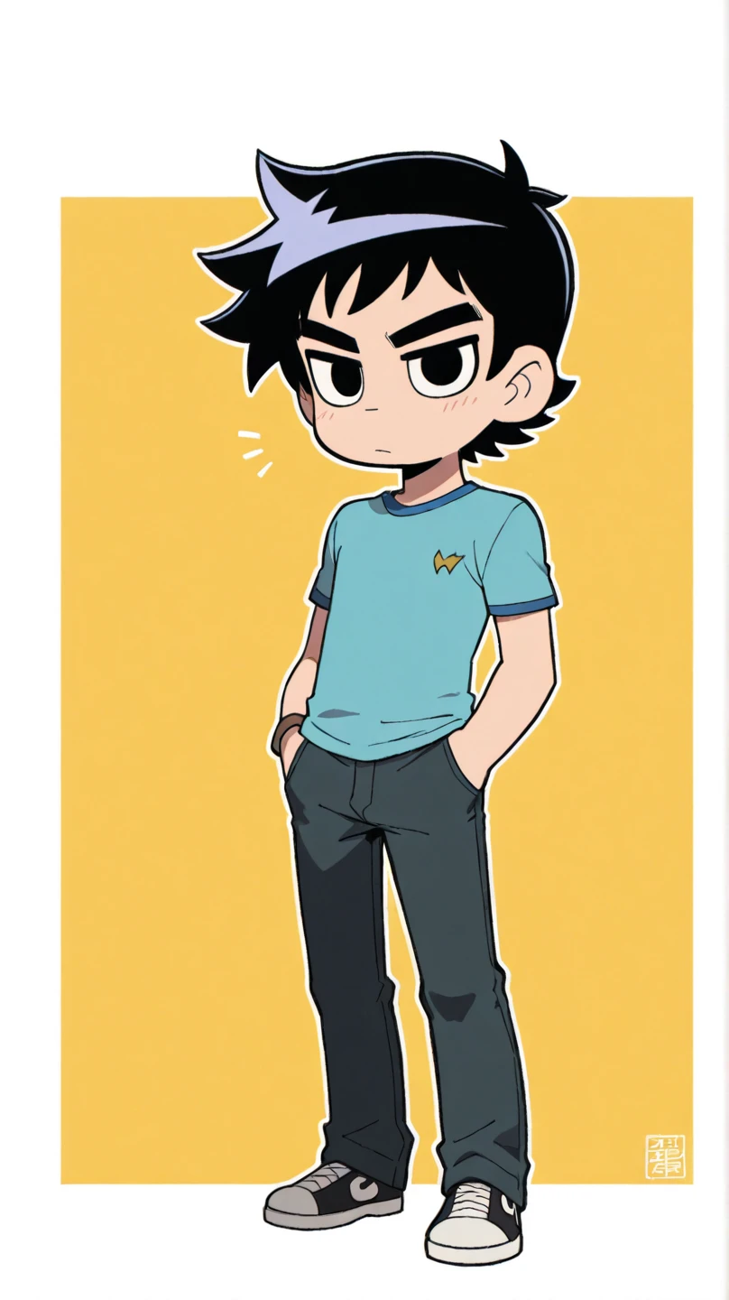 Male boy human ager amirhossein ajorloo Scott pilgrim takes off style