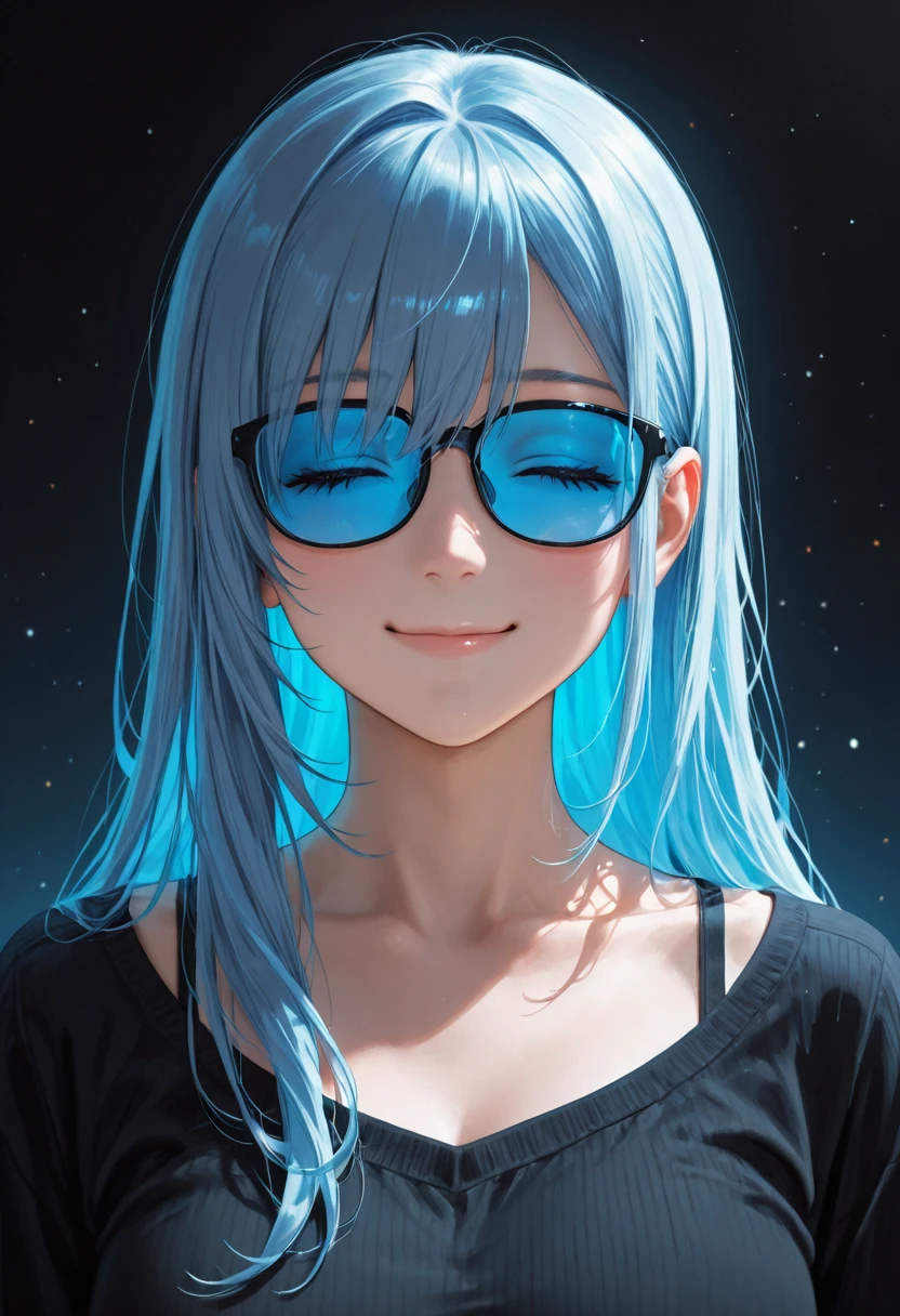 Smiling closed eyes