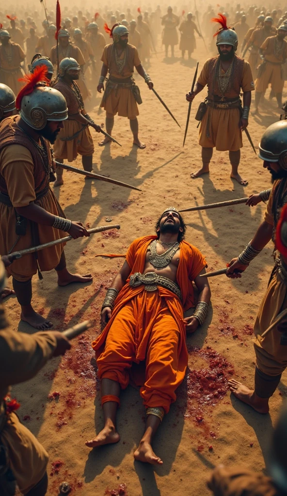 Spaniards mutilating indigenous people
