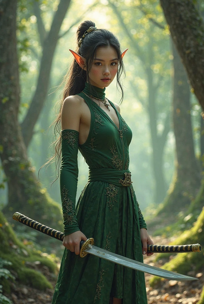 ((art by Russ Mills )) aryastartk-maisiewilliams as ((small breasts, young girl , slender body, )) Lila Swiftfoot , Wood Elf, She is a Ninja, Standing just over five feet tall, Lila moves gracefully with a lithe build perfect for stealth missions. Adorned in green and brown clothing blending seamlessly into forest surroundings, she boasts short black hair styled in a sharp bob cut and bright emerald eyes reflecting keen intelligence. Lightweight leather boots allow swift movement and silent steps, complemented by various throwing weapons concealed within hidden pockets. , she wear Lace shorts and a silk blouse , she The Seductive Siren: Dressed in a slinky, backless dress, she moves with grace and confidence, enticing the audience with every sway of her hips and she is Seductive, A sultry gaze, a slightly parted lips, and a hint of a smile , perfect body proportions, realistic skin details BREAK, ultrasharp, ultradetailed, perfect quality, masterpiece, intricated details, ultra clear, <lora:add_detail:0.7>, <hypernet:sxzBloom_sxzBloom:0.3>, detailed skin perfectly detailed face, sharp face, battleground in background
<lora:redneon-style-richy-v1:0.68> red neon lights