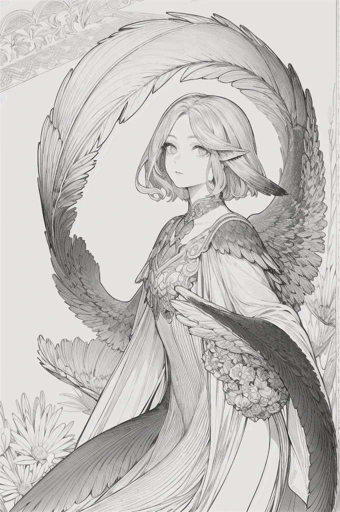 lineart, ((sketch))