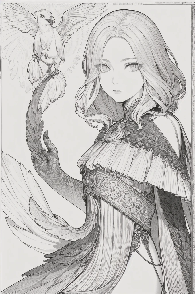 Best quality,Masterpiece,1girl,Dragon,<lora:水彩ç¬v1.2:1>,lineart,
