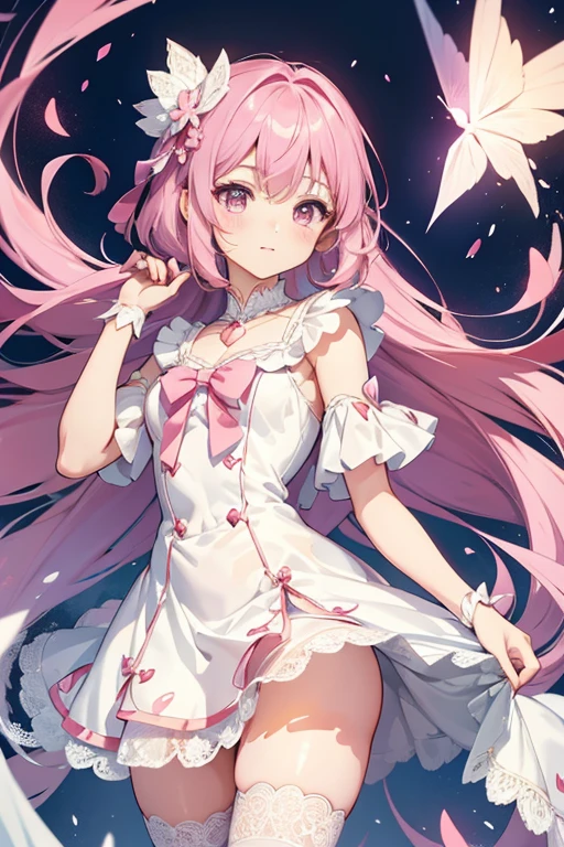 ((masterpiece))、(((Highest quality)))、((Super detailed))、((An illustration))、Attention to detail、Highly detailed CG unity 8k、High resolution、美しいAttention to detail目、Attention to detail、美しいAttention to detail目,美しいAn illustration, pretty girl,12 years old, Bedroom, pastel colour, (Fluffy bunny ears), (((Bunny Girl Costume))),Bright lighting,Pink Eyes,(((Long pink hair))),smile,(((Hands on hips))),
