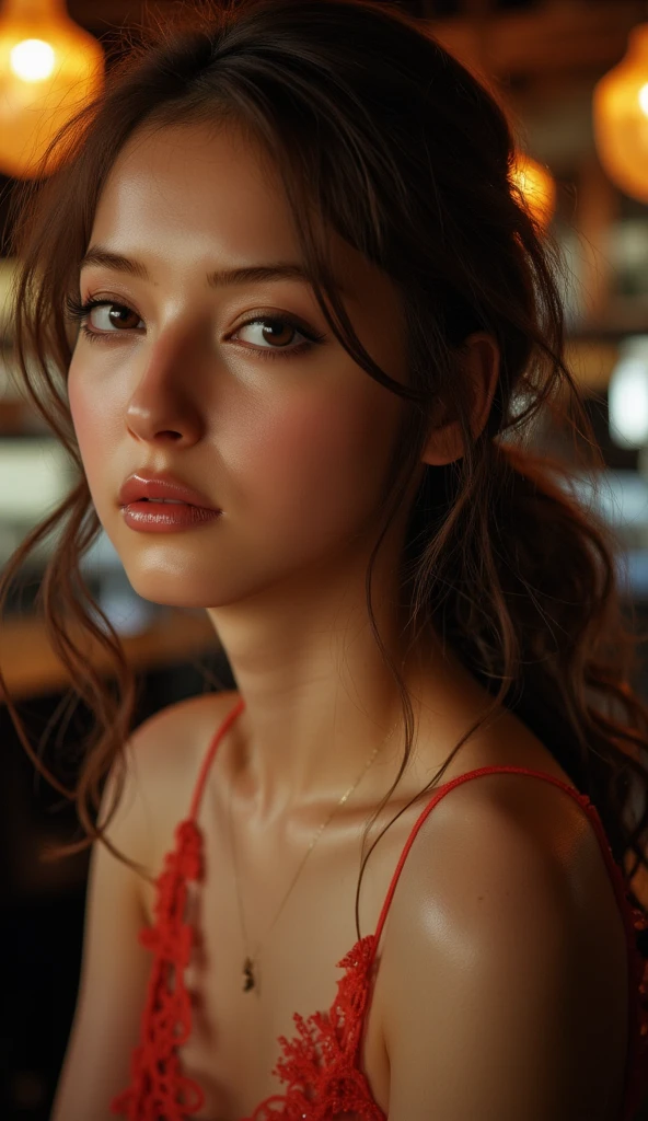 woman posing for a photo, (wearing deep_v-neck_dress), (side_swept_hair, ponytail:1.3),
good hand,4k, high-res, masterpiece, best quality, head:1.3,((Hasselblad photography)), finely detailed skin, sharp focus, (cinematic lighting), night, soft lighting, dynamic angle, [:(detailed face:1.2):0.2],(((5 stars hotel))),