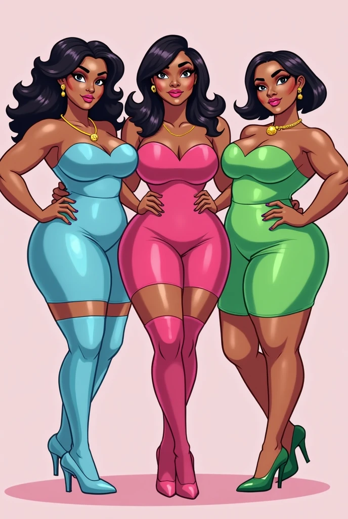 Dark-skinned women trio, trois femmes brunes, immense booty, grandes fesses, wearing sweater dresses, largas vestidos de suedas, --aspect ratio 1:1--,
Three alluring women, tres dames ravissantes, with abundant curves, grosesques voluptueuses, their dark skin glowing under the candlelight, peau noire brillantante, donning sweater dresses that cling to their figures, suede dresses hidden under the sleeves, --aspect ratio harmonized to 1:1--,
Their immense booties peeking out from the hem of their dresses