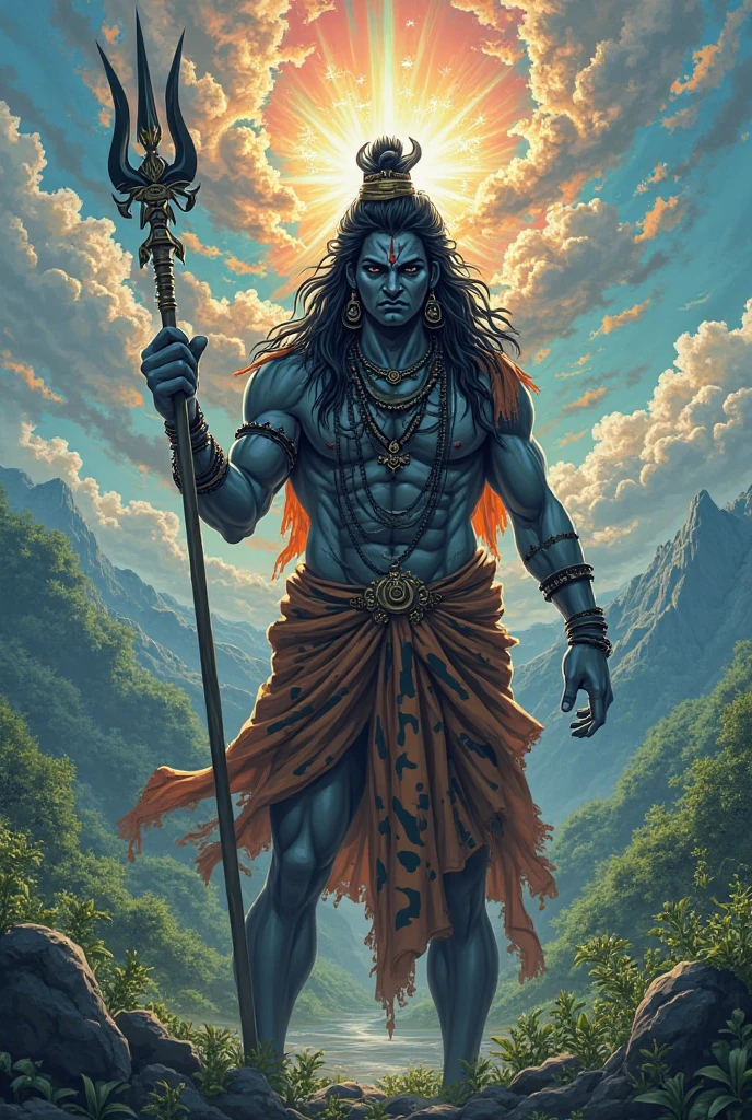 Lord Shiva versus Lord Varuna and Lord Agni