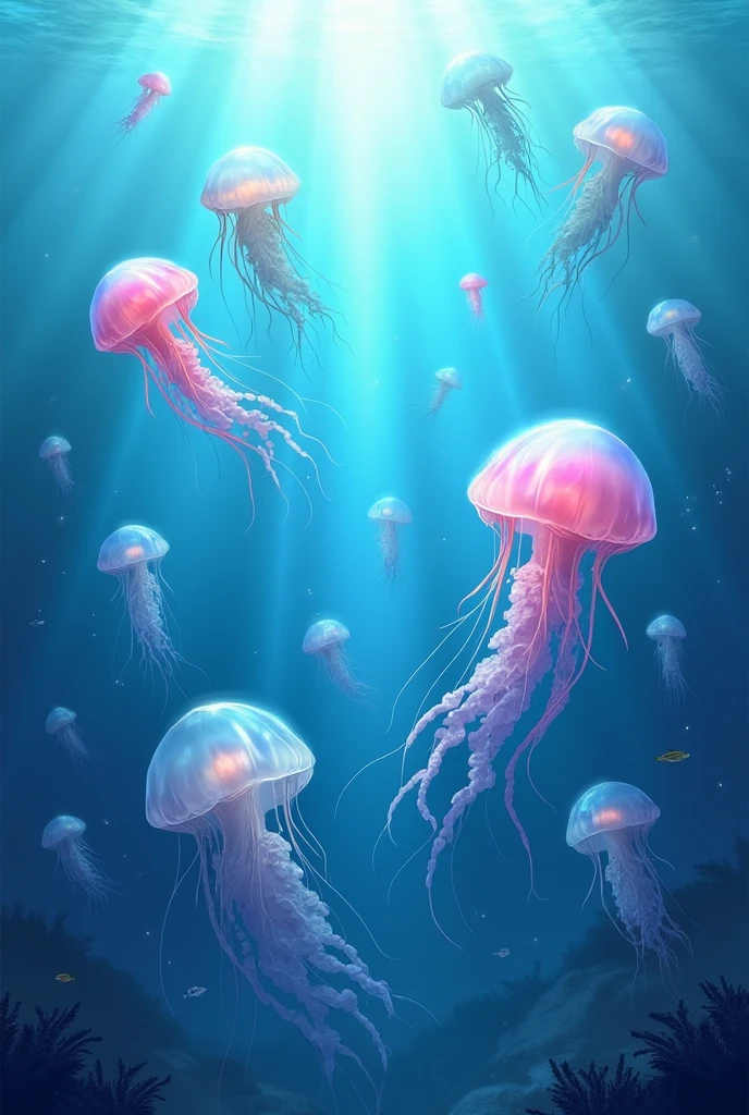 Jellyfish in the underwater world