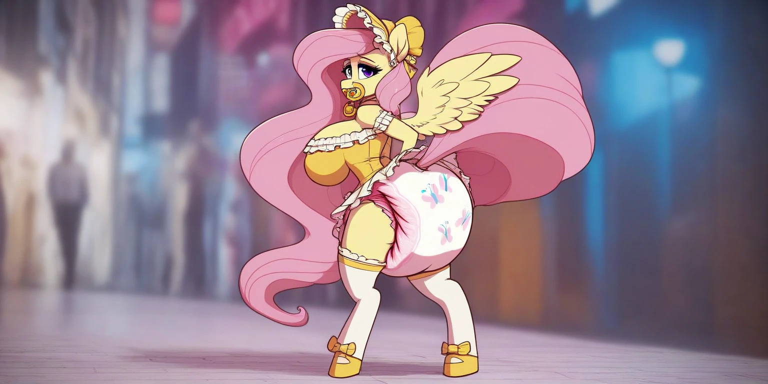 score_9, score_8_up, score_7_up, score_6_up, score_5_up, score_4_up, (by aki99), source_pony, rating_suggestive, (feral pegasusfluttershy), pleated skirt, striped stockings, sports_brabedroom eyes, oiled, shiny,licking lips,wet , masterpiece, detailed soft lighting, ear fluff huge overfilled breast_implant, huge keep_inflating_Extrem_like a blimp, silicone_tank extremely huge inflated Breast extremely huge breast, large inflated lips, large inflated hips, large inflated body