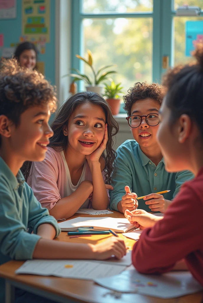 create a 3rd grade classroom with several ugly students